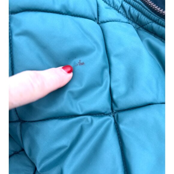 VTG McGregory Mens Olive Green Quilted Insulated Bomber Coat Pockets Large - Picture 12 of 16